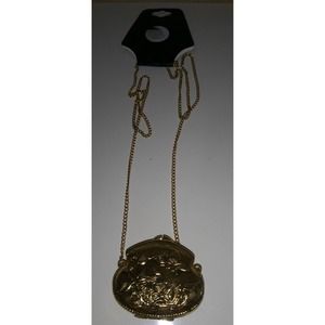 Vintage Gold Tone Corday Fame Petit Purse Crème Perfume Locket